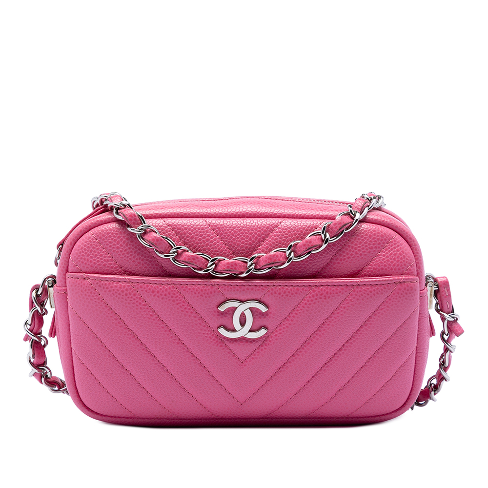 Pre-Loved Chanel CC Chevron Caviar Camera Bag
